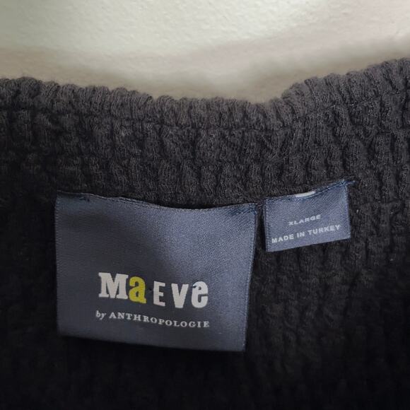 ANTHROPOLOGIE x MAEVE Puff-Sleeved Sweetheart MIni Dress Black {3C39} - Picture 5 of 6